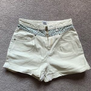 White mom shorts
